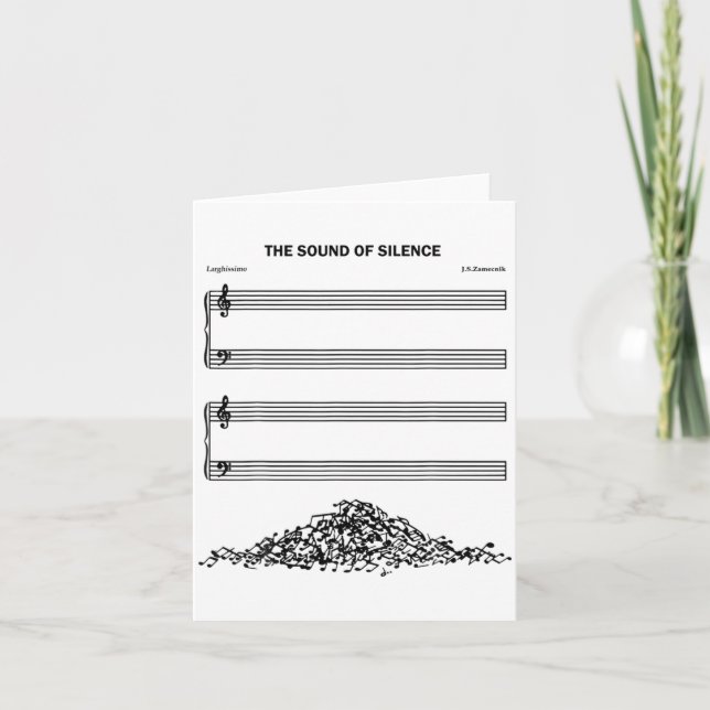 Carte The Sound Of Silence Funny Musical  (Devant)