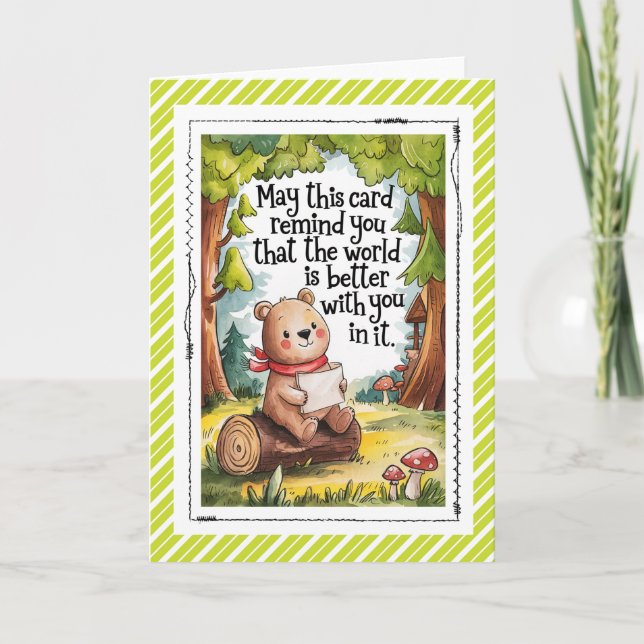 Carte The World Is Better With You In It Inspiration  (Devant)