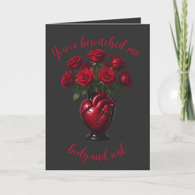 Carte Theatrical Bouquet Of Deep Red Roses  (Devant)