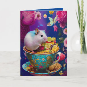 Carte Théière la plus mignonne de la Tasse de thé du ham