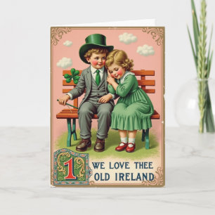 Carte Thématique Vintage Enfants Irlandais