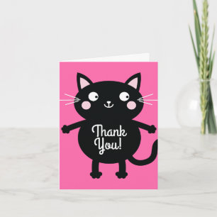Carte Thème de fête d'anniversaire de Cat Cute Kitty