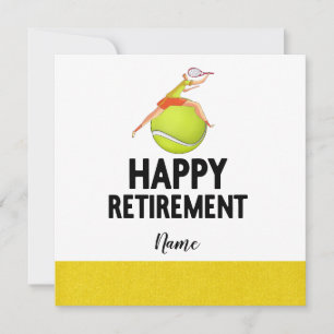 Carte Thème de tennis pour la retraite au joueur de tenn