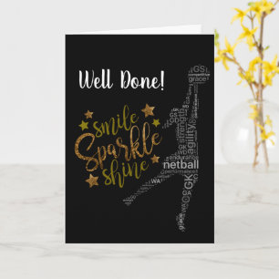 Carte Thème du lecteur personnalisé Netball bien fait