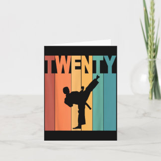 Carte Thème Karaté Taekwondo 20 ans 20e anniversaire