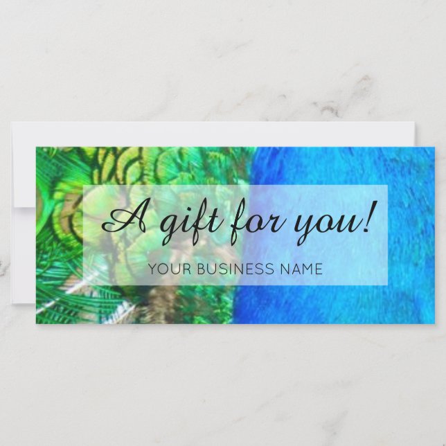 Carte Thème Peacock promotion commerciale (Devant)