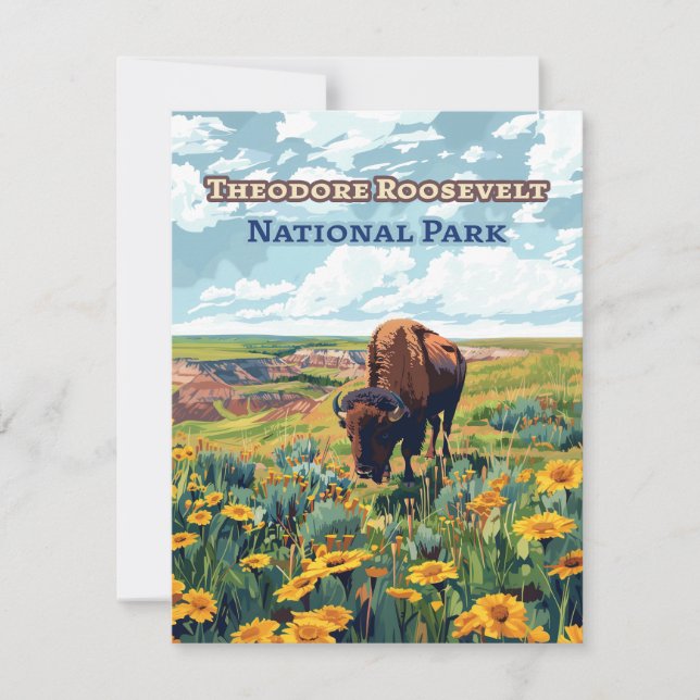 Carte Theodore Roosevelt National Park North Dakot (Devant)