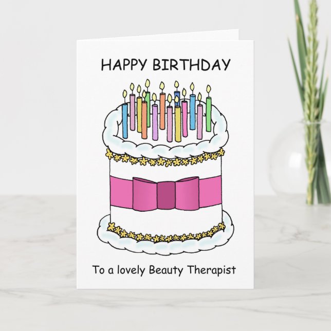 Carte Thérapeute de beauté Joyeux anniversaire (Devant)