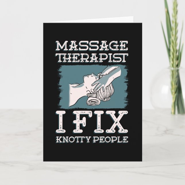 Carte Thérapeute de Massage I Répare les Gens Noués (Devant)