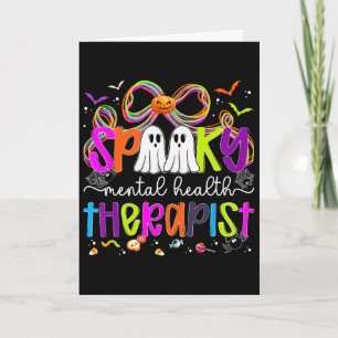 Carte Thérapeute de santé mentale effrayant Halloween Sa