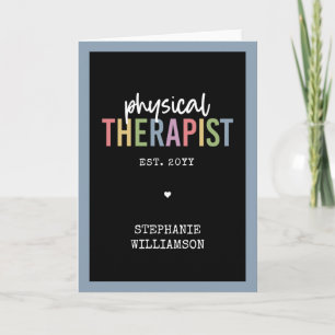 Carte Thérapeute physique personnalisée Diplôme PT