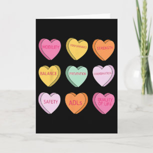Carte Thérapie Physique Cœurs Bonbons Saint-Valentin Pt 