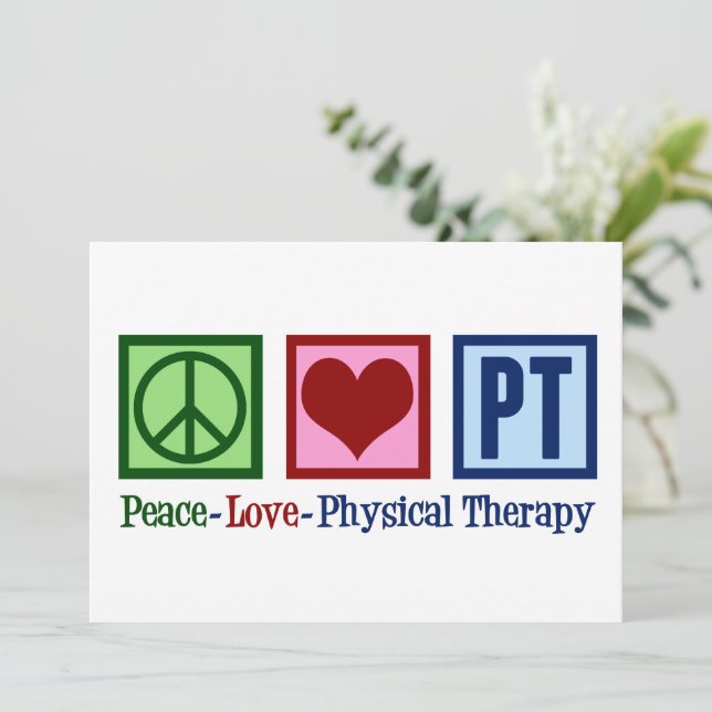 Carte Thérapie physique Peace Love PT Card (Debout devant)