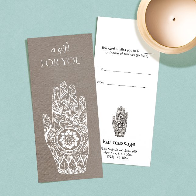 Carte Thérapiste de massage Energie Guérisseur Henna Lot (Créateur téléchargé)