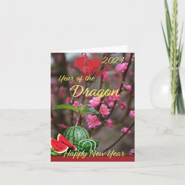 Carte Thiep Tet Chúc MON Năm Mớ est heureux le Nouvel An (Devant)
