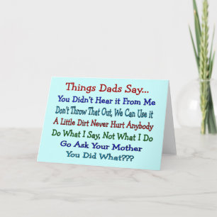 Carte Things Dads Say--Father's Day Gifts