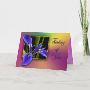 Carte Thinking of You Blue Iris
