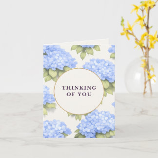 Carte Thinking of You Card | Blue Hydrangea Floral