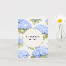 Carte Thinking of You Card | Blue Hydrangea Floral