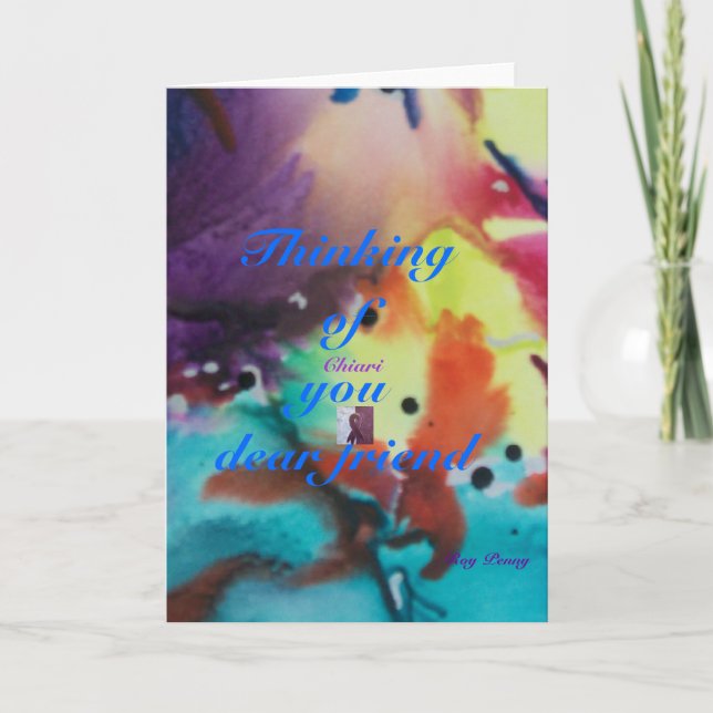 Carte Thinking of you dear friend (Devant)