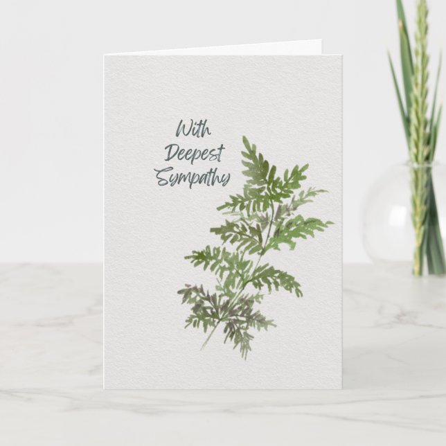 Carte Thinking of You – Green Fern (Devant)