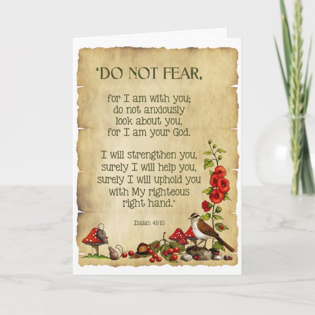 Carte Thinking of You : Isaiah 41:10, Original Nature (Devant)