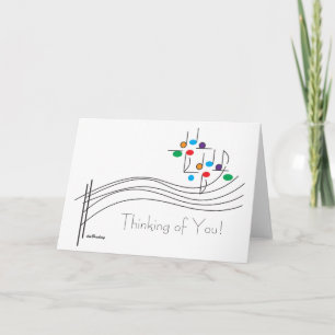 Carte Thinking of You Music Notes Greeting Card