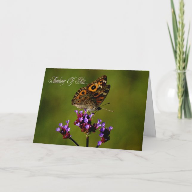 Carte Thinking of you. Sympathy de Butterfly (Devant)
