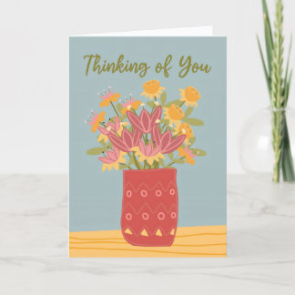 Carte Thinking of You Vase of Flowers