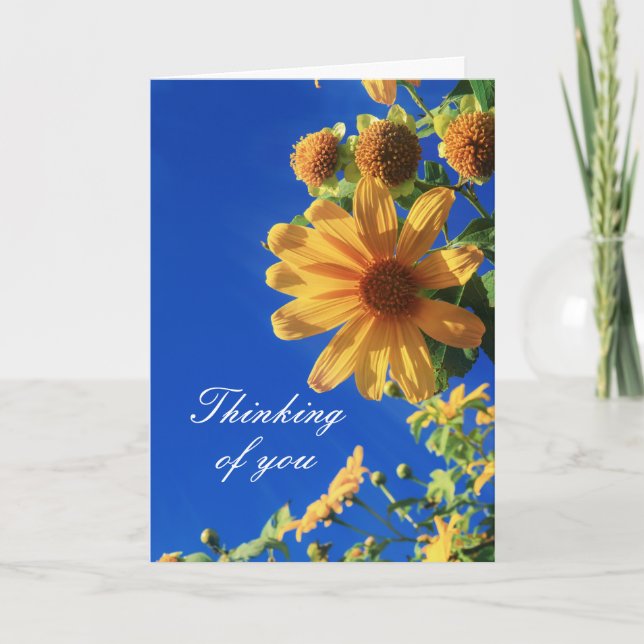 Carte Thinking of You Yellow Flowers Moderne Sympathy (Devant)