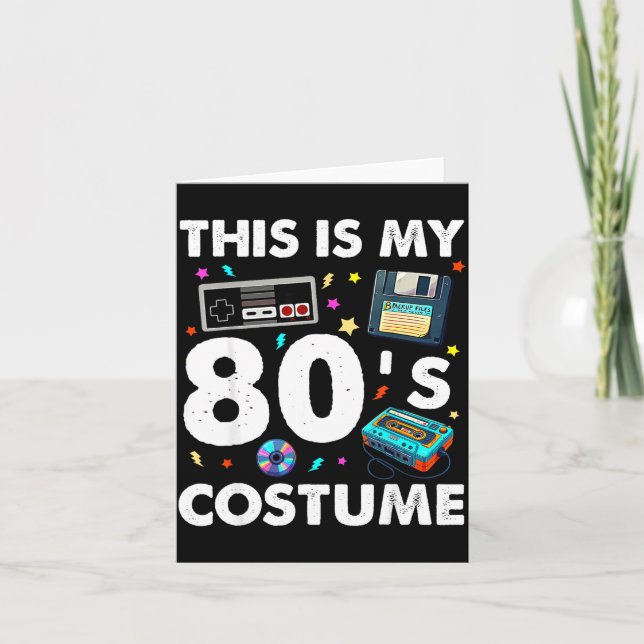Carte This Is My 80s Costume 80's 90's Party Men Women K (Devant)