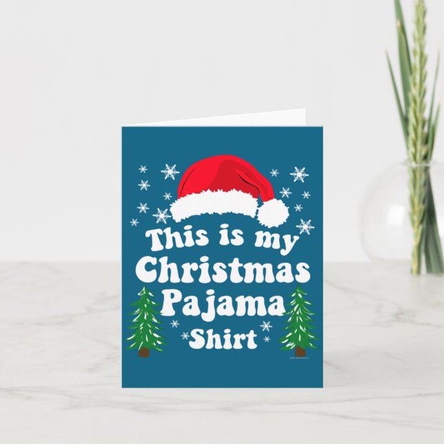 Carte This Is My Christmas Pajama Shirt Funny Retro Matc (Devant)