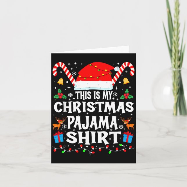 Carte This Is My Christmas Pajama Xmas Pjs Men Women Fun (Devant)