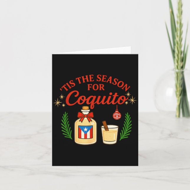 Carte This Is The Season For Coquito Funny Boricua Xmas  (Devant)