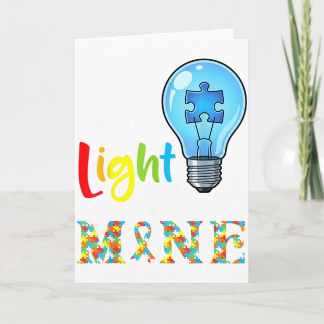 Carte This Little Light Of Mine Autism Awareness Support (Devant)