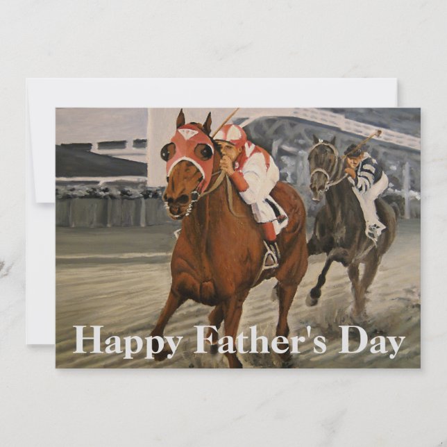 Carte Thoroughbred Equine remporte la course de cheval (Devant)