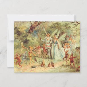 Carte Thumbelina et Prince Mariage, contes Vintages de f