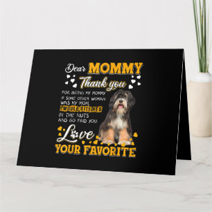 Carte Tibétain Terrier Cher Maman Merci D'Être Mon