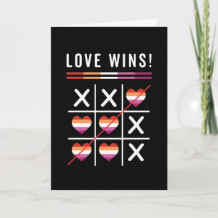 Carte Tic Tac Toe Loe Remporte La Fierté Lesbienne LGBTQ