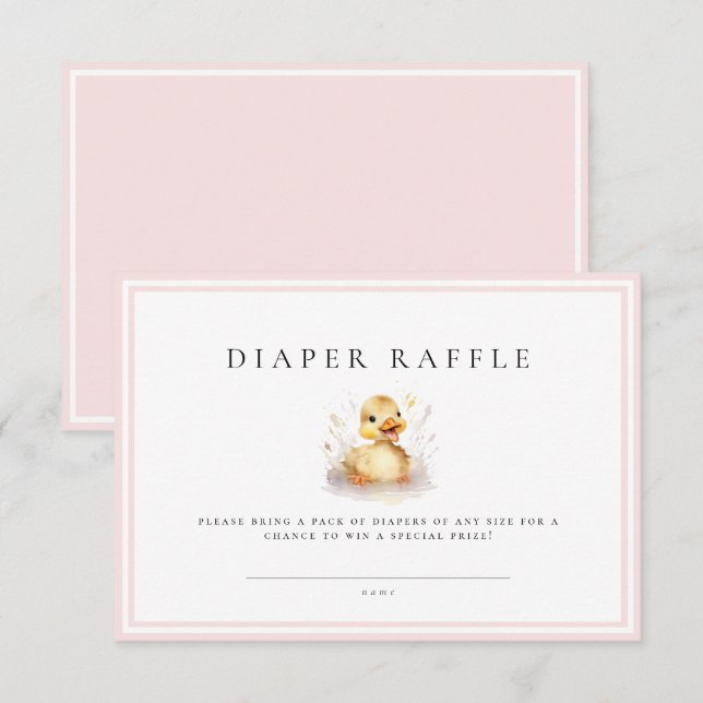 Carte Ticket de Baby shower de chaudière rose (Devant / Derrière)