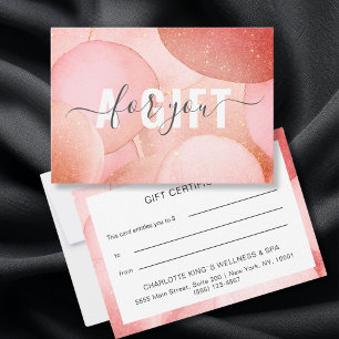 Carte Ticket de cadeau moderne Glitzer