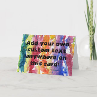 Carte Tie Dye Aquarelle Peinture Arrière - plan