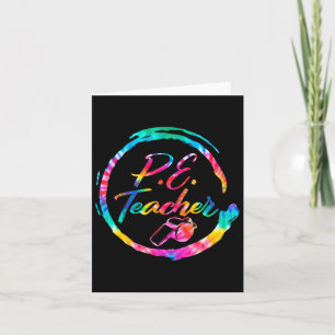 Carte Tie Dye Enseignant Enseignement Physique Pe Squad