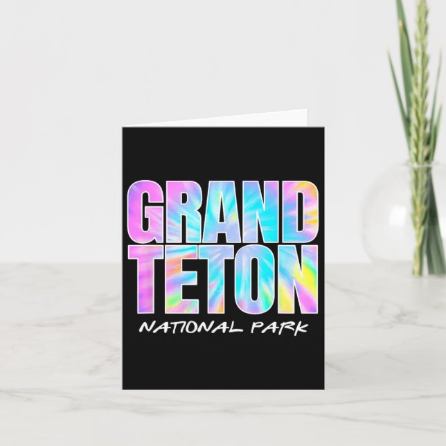 Carte Tie Dye Grand Teton National Park Wyoming Kids Wom (Devant)