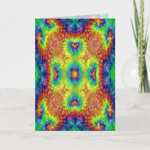 Carte Tie Dye Sky Vintage Fractal Kaleidoscope