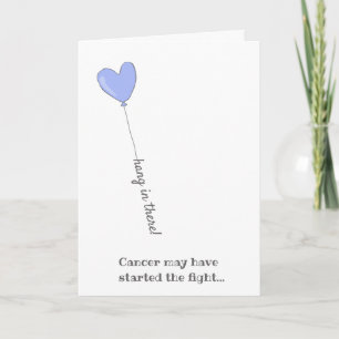 Carte Tiens bon ! - Cancer du Beat - Ballons Lilac migno