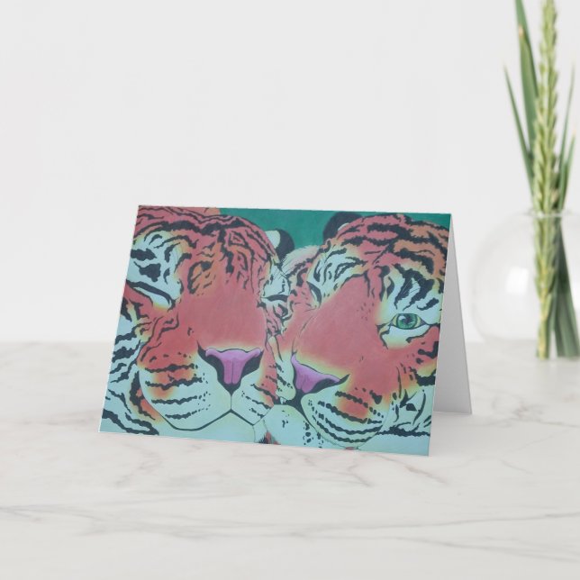 Carte Tiger mignonne d'amour par Katy Christoff (Devant)