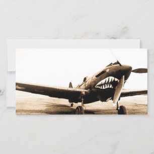Carte Tigers volants 2ème guerre mondiale Curtiss P-40 A
