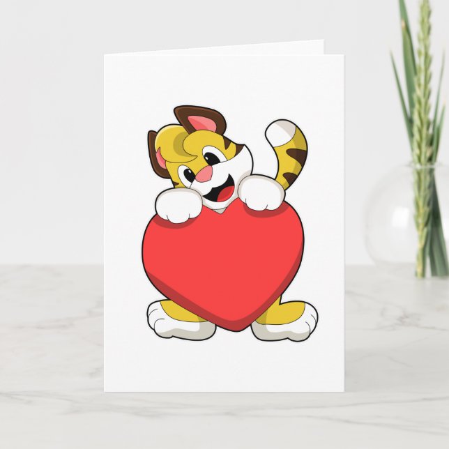 Carte Tigre au cœur (Devant)