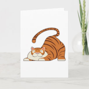 Carte Tigre au Yoga Exercices d'étirement